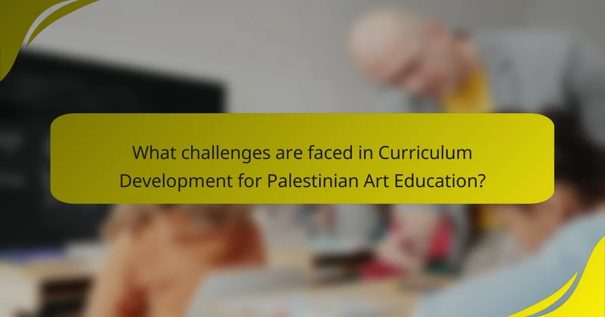 What challenges are faced in Curriculum Development for Palestinian Art Education?